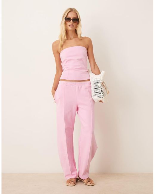 ASOS Bandeautop Met Interlock-Naden in het Pink