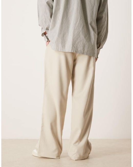 Prohibited Natural Double Pleated Pants for men