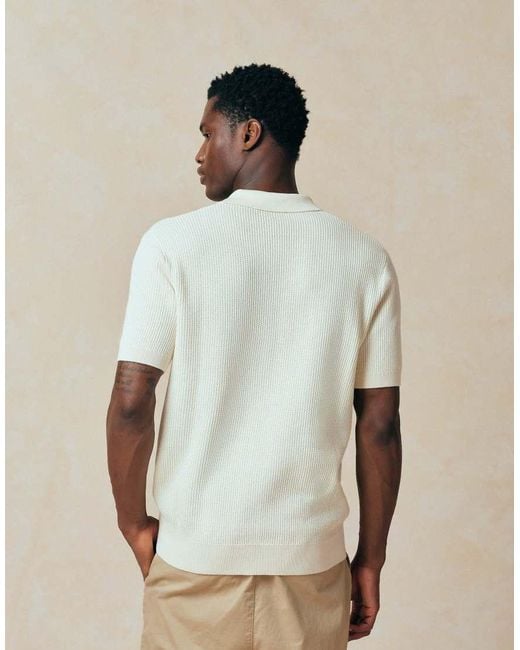 Mango Natural 100% Cotton Waffle Knit Button Down Cardigan for men