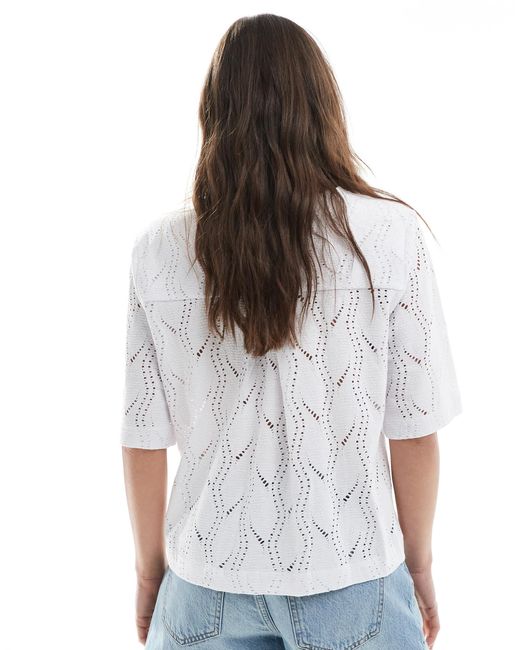 Object Gray Textured Drop Shoulder T-shirt