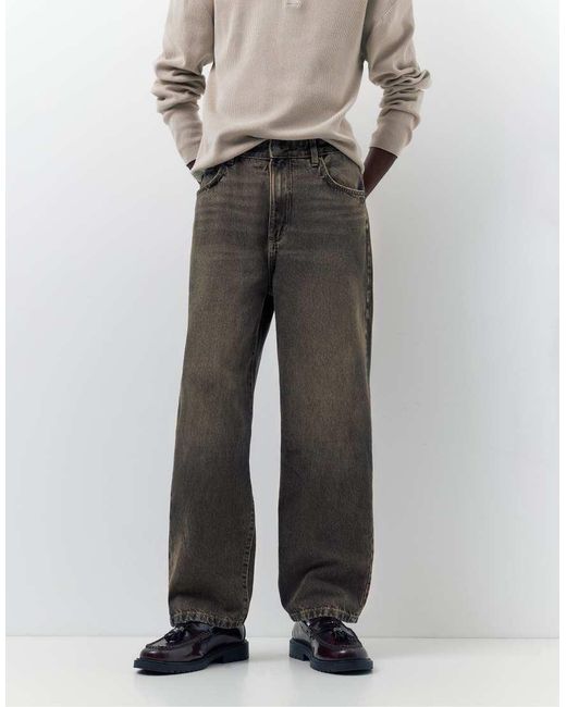 Pull&Bear White baggy Jeans for men