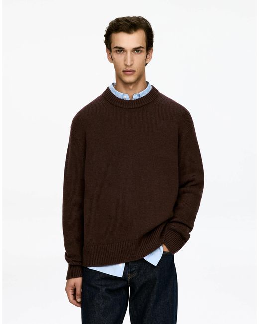 ARKET Brown Wool Oversized Jumper for men