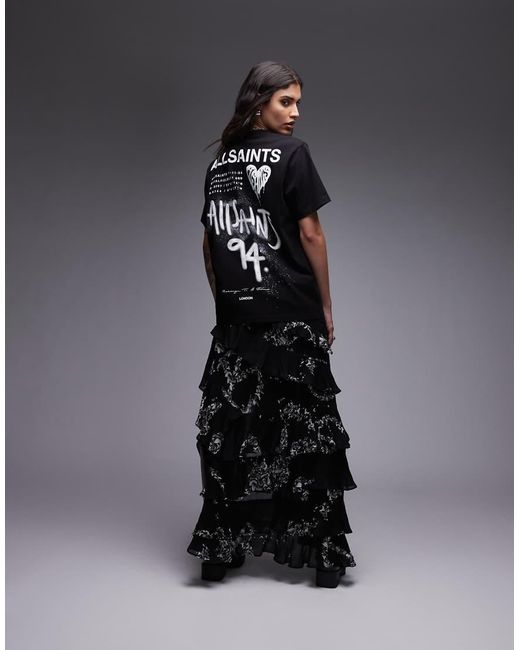 Camiseta Negra Extragrande Kaia De Barbour International AllSaints de color Black