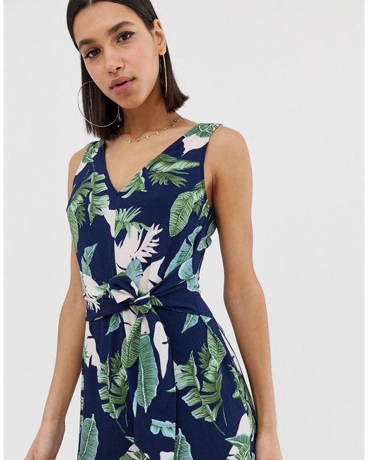 ax paris tropical print jumpsuit