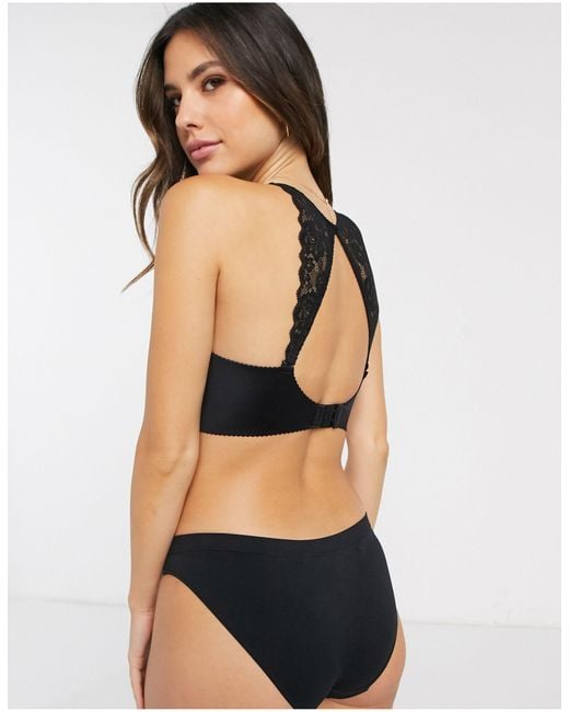 DORINA Arielle Wireless Push-up Bra With Lace Racerback in Black