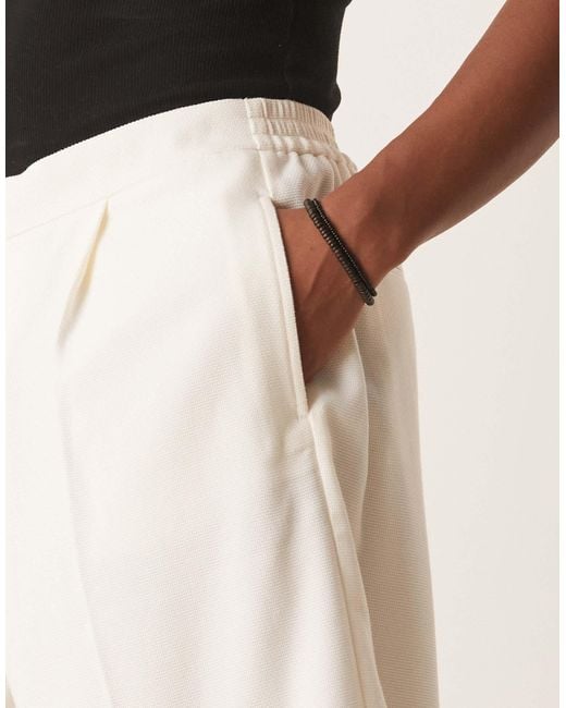 ASOS Natural Smart Oversized Bermuda Shorts for men