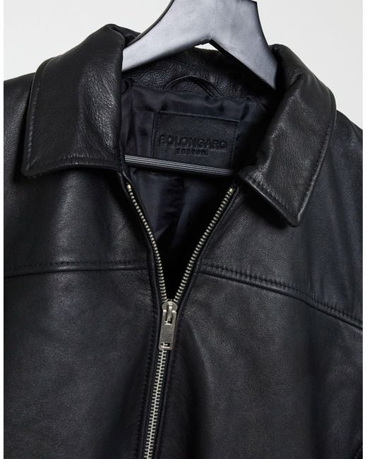 Bolongaro Trevor Tall Slim Fit Leather Jacket in Black for Men Lyst