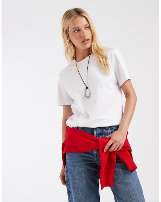 & Other Stories White Relaxed Short Sleeve T-shirt