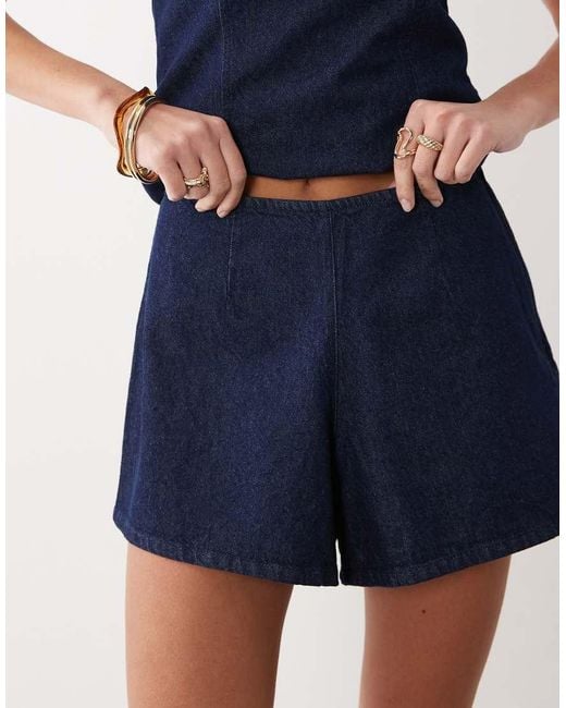 ASOS Blue Denim Clean A Line Short Co-ord