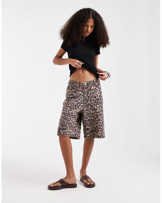 JJXX Multicolor Leopard Jorts