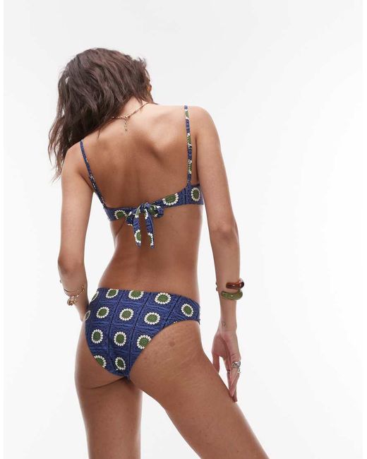 Slip Bikini Con Motivo A Fiori di WeWoreWhat in Blue