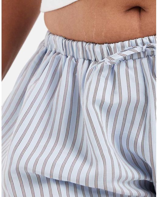 ASOS White Curve Bubble Hem Shorts