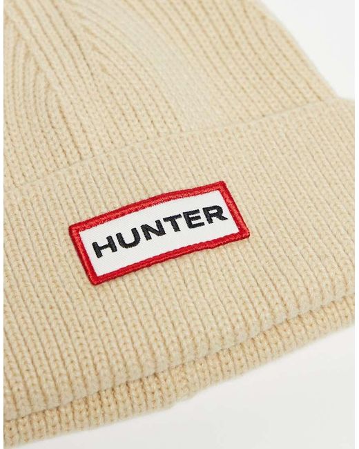 Hunter Natural Unisex Ribbed Beanie