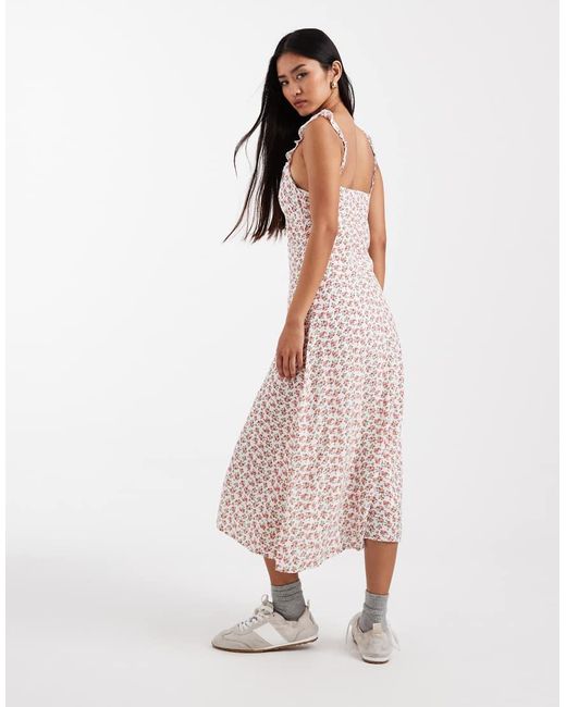Cotton On Pink Layla Frill Midi Dress