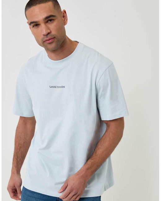 Threadbare Gray Relaxed Fit Graphic Cotton T-Shirt for men