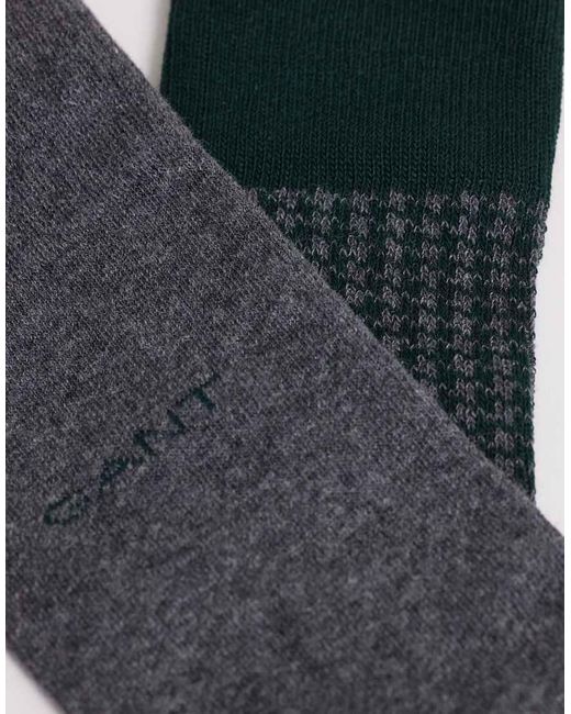 Gant Blue 2-pack Houndstooth Socks for men