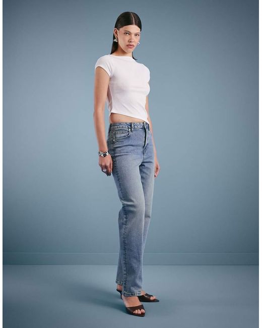 Miss Selfridge Blue Straight Leg Jean