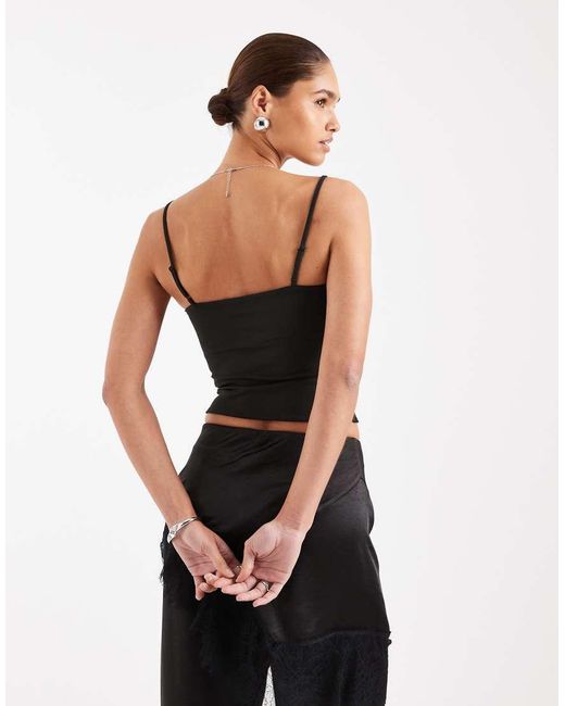 ASOS Blue Sculpting Cropped Cami Top