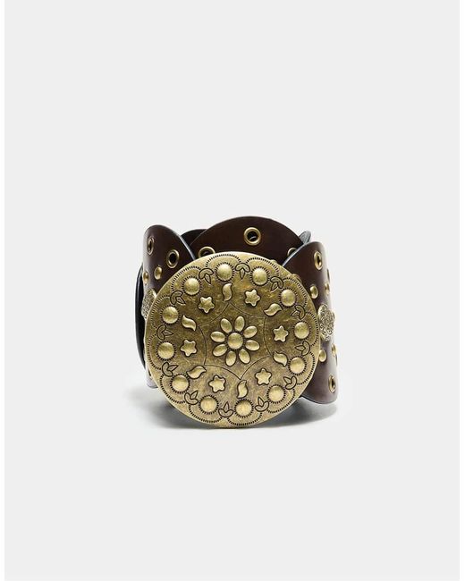 Stradivarius Brown Rondel Belt
