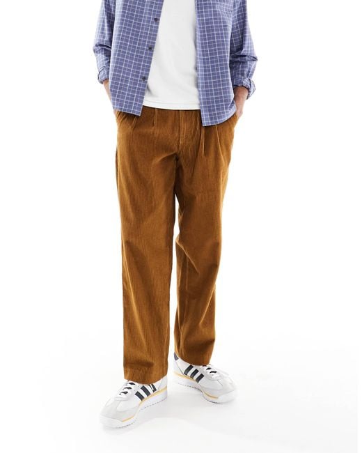 Farah Brown Adam Archive Twill Trouser for men