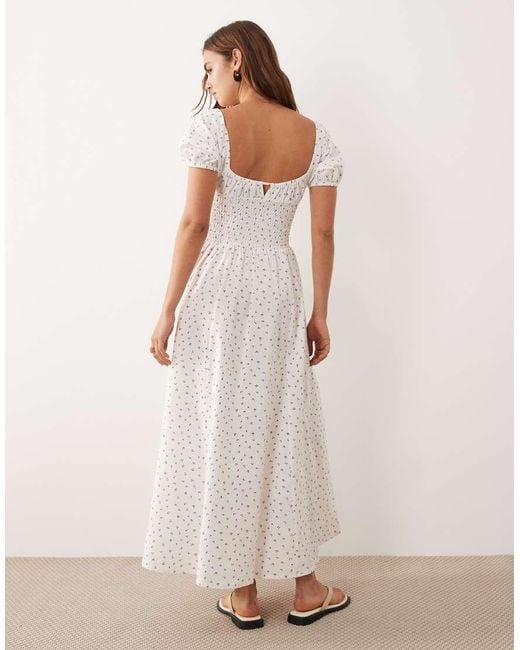 esmé studios Pink Esmee Tie Front Puff Sleeve Maxi Dress
