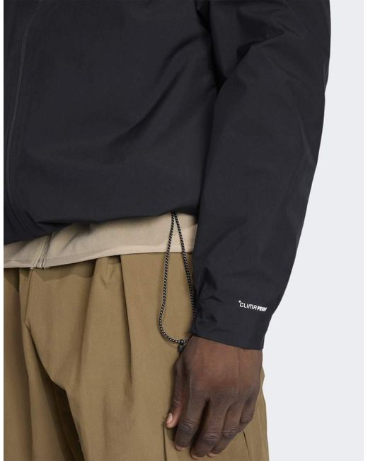 Adidas Originals Blue Terrex Multi 2 Layer Climaproof Rain Jacket for men