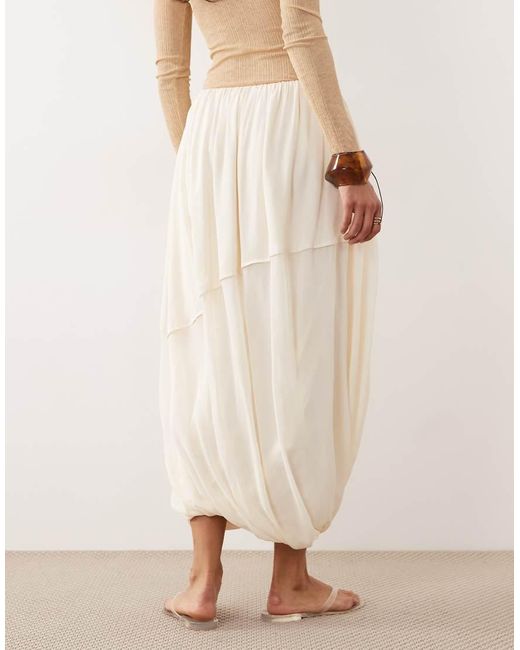 ARKET Natural Drapey Fluid Maxi Skirt