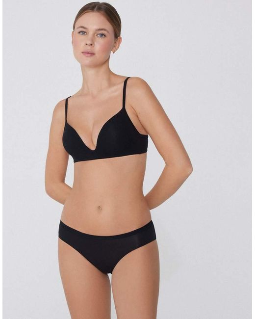 Tezenis Black Cotton Knickers