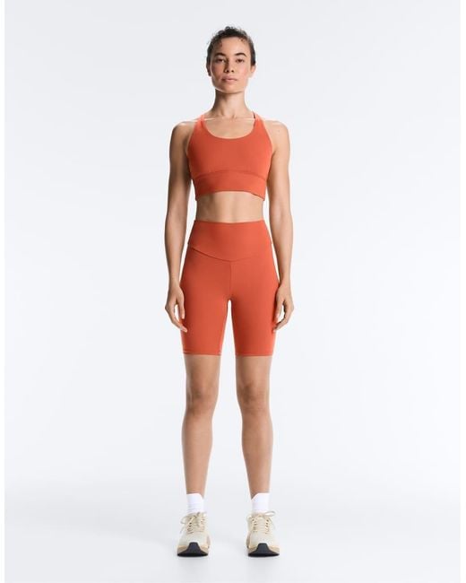 Oysho Orange Comfortlux High-Rise 20Cm Short Leggings