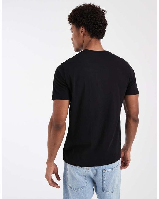 Gap Black Mini Logo Fitted T-shirt for men