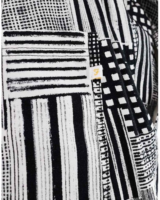 Farah White Redwald Co-ord Archive Print Shorts for men