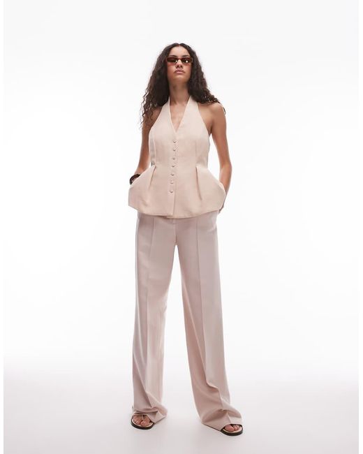Mango Colbert Met Halternek in het Pink