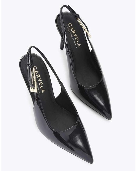 Carvela Kurt Geiger Blue Blanca Slingback Heeled Shoes
