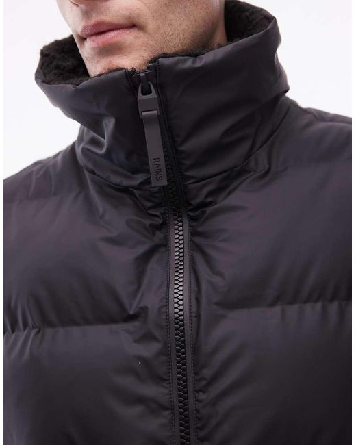 Rains Blue 17220 Alta Zip Through Fleece Lined Puffer Waterproof Gilet for men