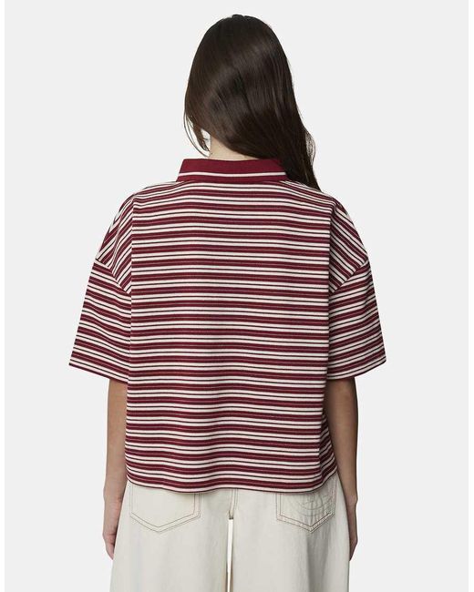 Good For Nothing Red Oversized Fit Monogram Pique Polo