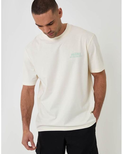 Threadbare White Relaxed Fit Graphic Cotton T-Shirt for men
