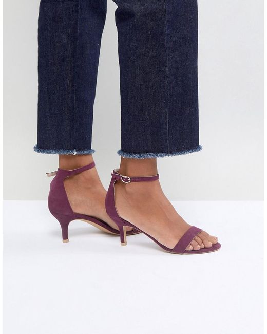 Sandali sottili bordeaux con tacco di Glamorous in Rosso Lyst