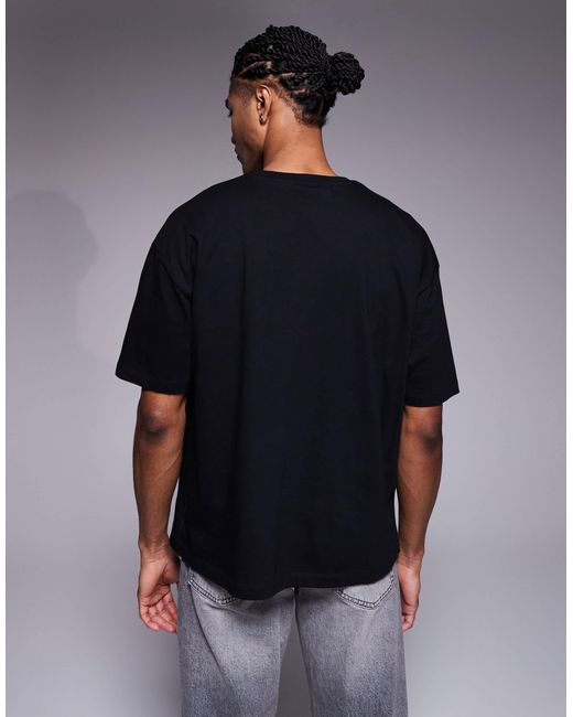 ASOS Blue Halloween Boxy Oversized T-shirt With Dancing Skeleton Graphic for men