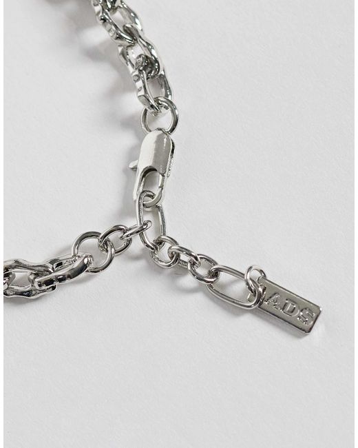 ASOS – gliederarmband in Metallic für Herren