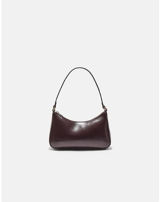 Stradivarius White Shoulder Bag With Chain Detail