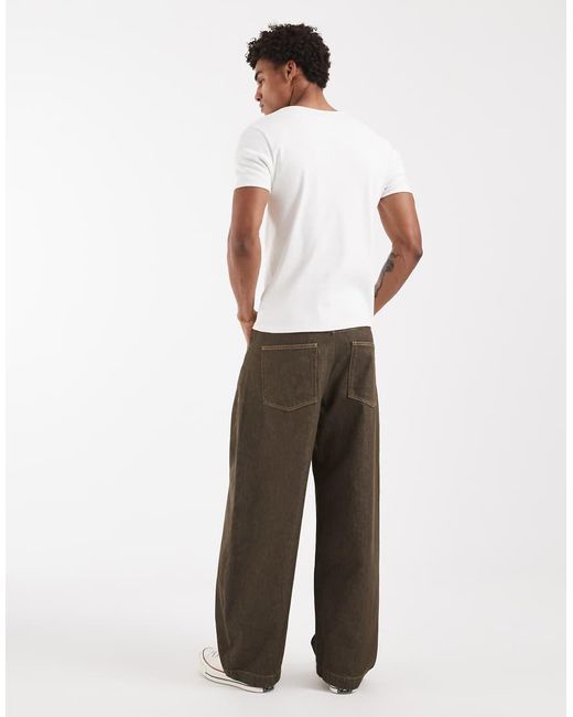 ASOS White Barrel Jeans for men