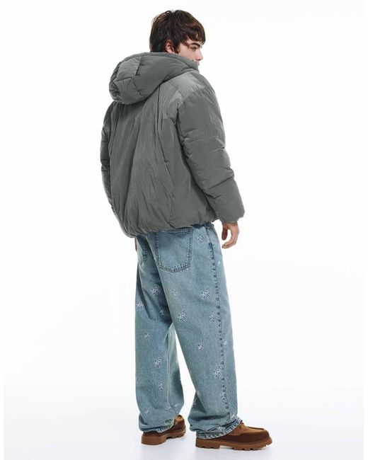 Pull&Bear – pufferjacke in Gray für Herren