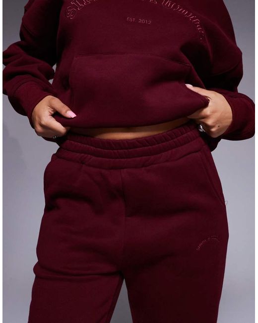 SIMMI Purple Colby Varsity Flared Joggers