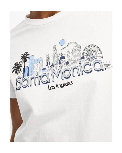 Mango White Santa Monica T-shirt