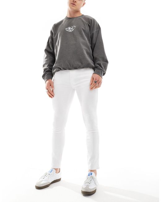 ASOS White Spray On Jeans With Power-stretch for men