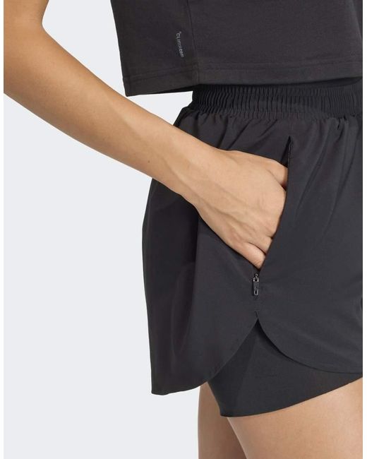 Adidas Originals Black D4T Workout Go To 2In1 Shorts