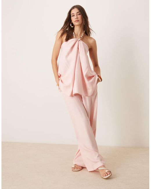ASOS Pink Super Wide Leg Pants