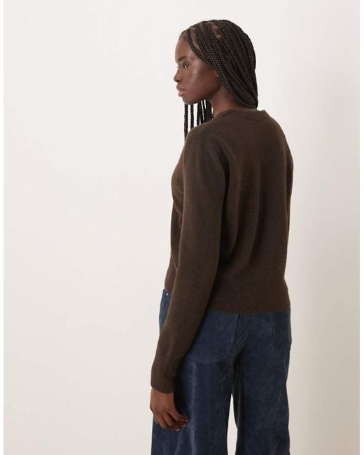 Mango Blue V Neck Cardigan