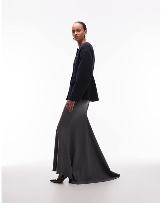ASOS Maxi Rok Met Fishtail in het White