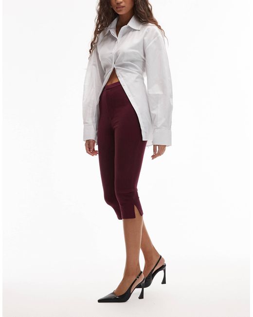 ASOS Red Premium Ponte Capri Pant